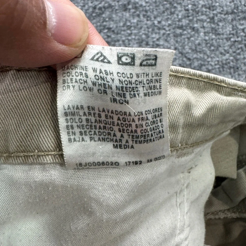 Wrangler Carpenter Pants Mens 36x34 Khaki Tan 28 Inseam Utility Workwear Denim